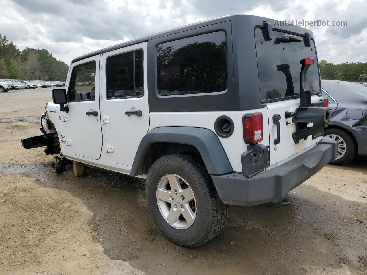 2014 Jeep Wrangler Unlimited Sport White vin: 1C4BJWDG6EL156825