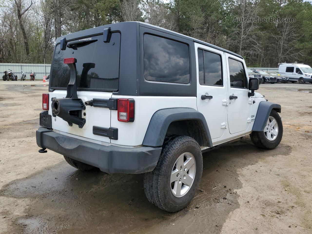 2014 Jeep Wrangler Unlimited Sport White vin: 1C4BJWDG6EL156825