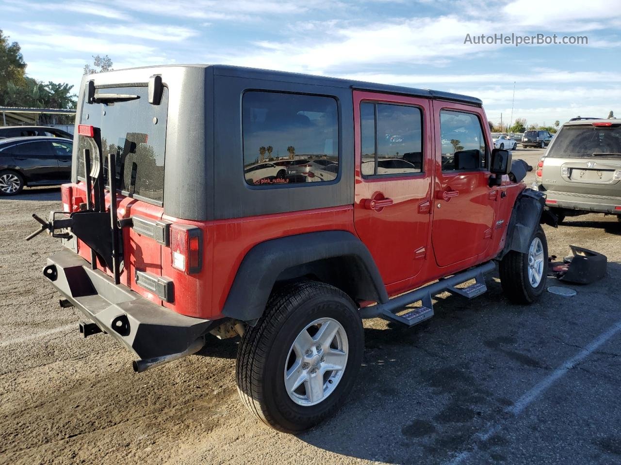 2014 Jeep Wrangler Unlimited Sport Красный vin: 1C4BJWDG6EL282134