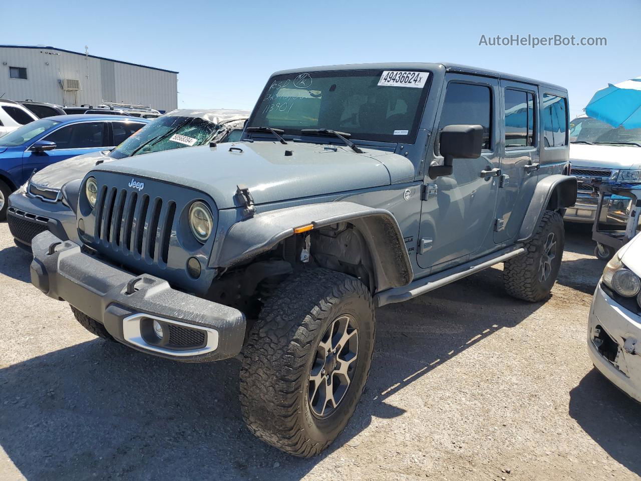 2014 Jeep Wrangler Unlimited Sport Серый vin: 1C4BJWDG6EL316380