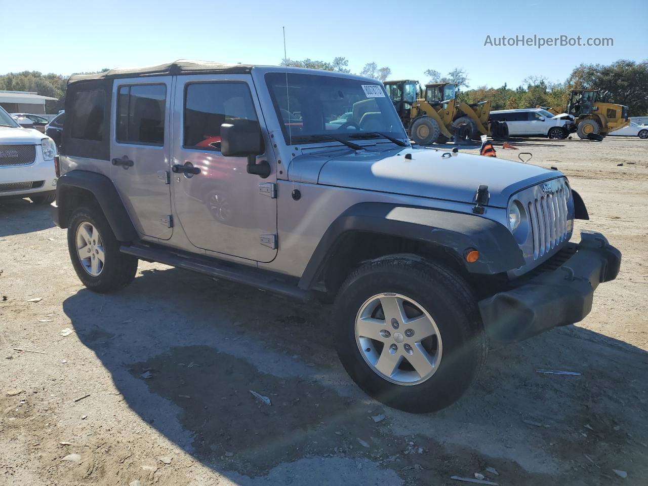 2014 Jeep Wrangler Unlimited Sport Gray vin: 1C4BJWDG6EL319490