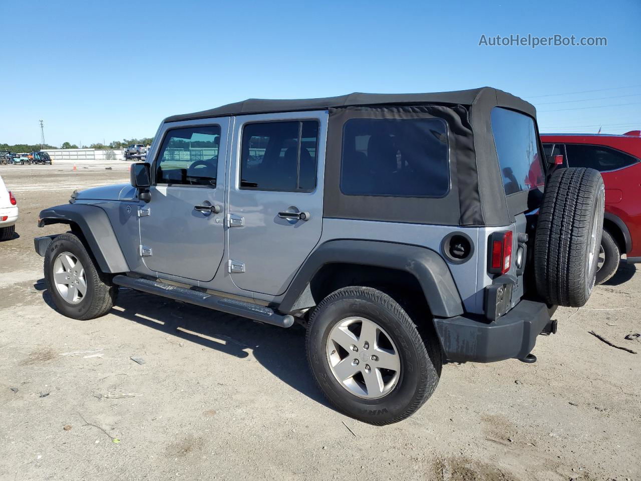 2014 Jeep Wrangler Unlimited Sport Gray vin: 1C4BJWDG6EL319490