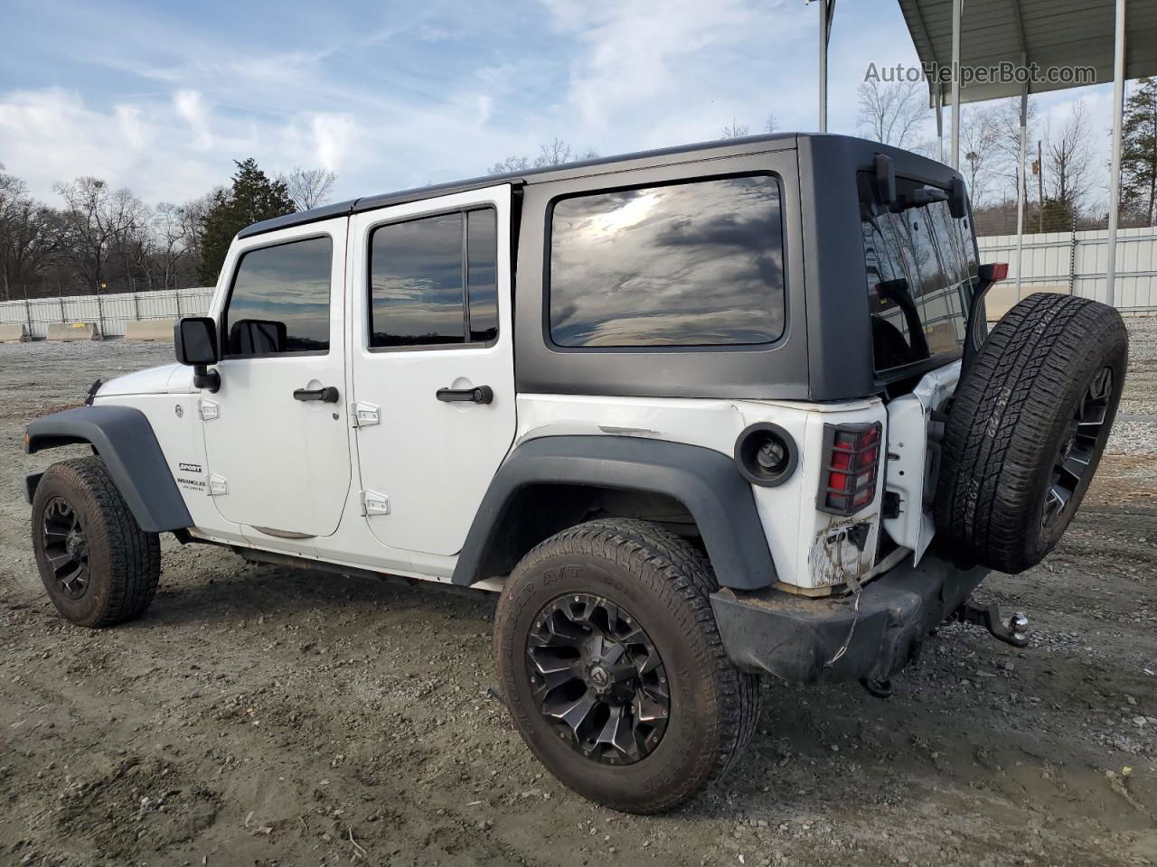 2017 Jeep Wrangler Unlimited Sport White vin: 1C4BJWDG6HL516342