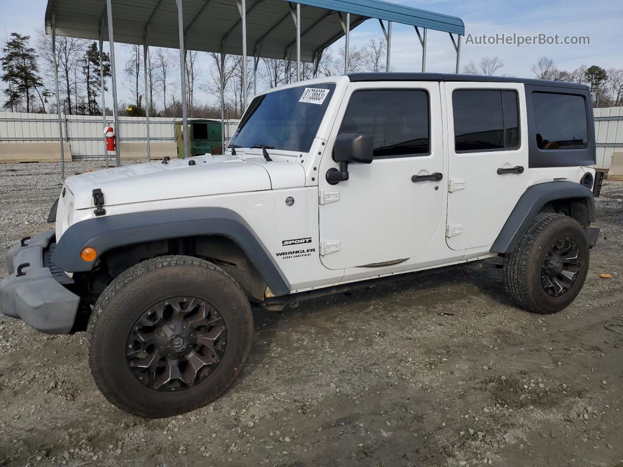 2017 Jeep Wrangler Unlimited Sport Белый vin: 1C4BJWDG6HL516342