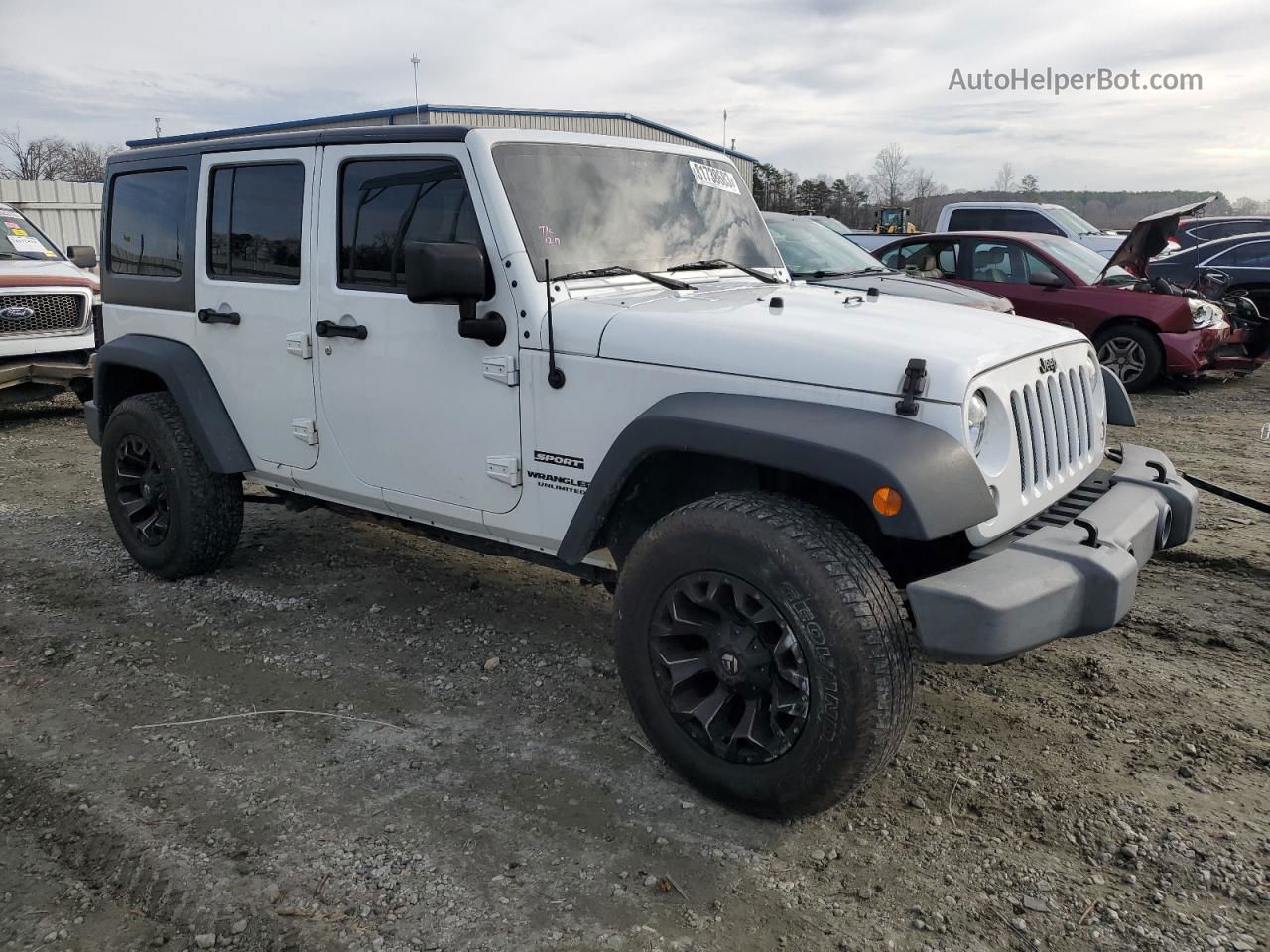 2017 Jeep Wrangler Unlimited Sport White vin: 1C4BJWDG6HL516342