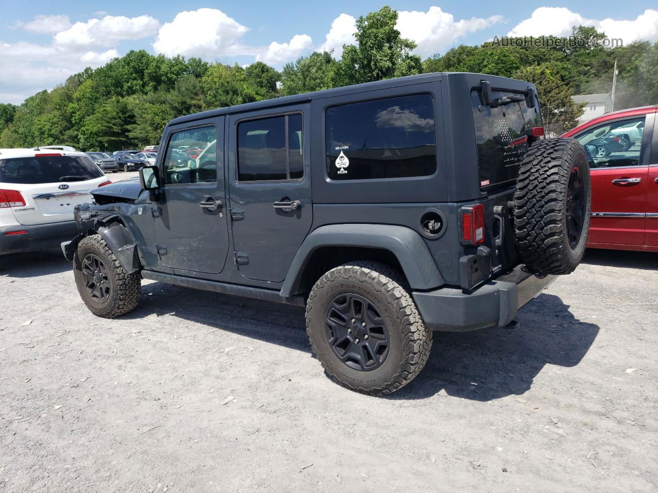 2017 Jeep Wrangler Unlimited Sport Blue vin: 1C4BJWDG6HL580381