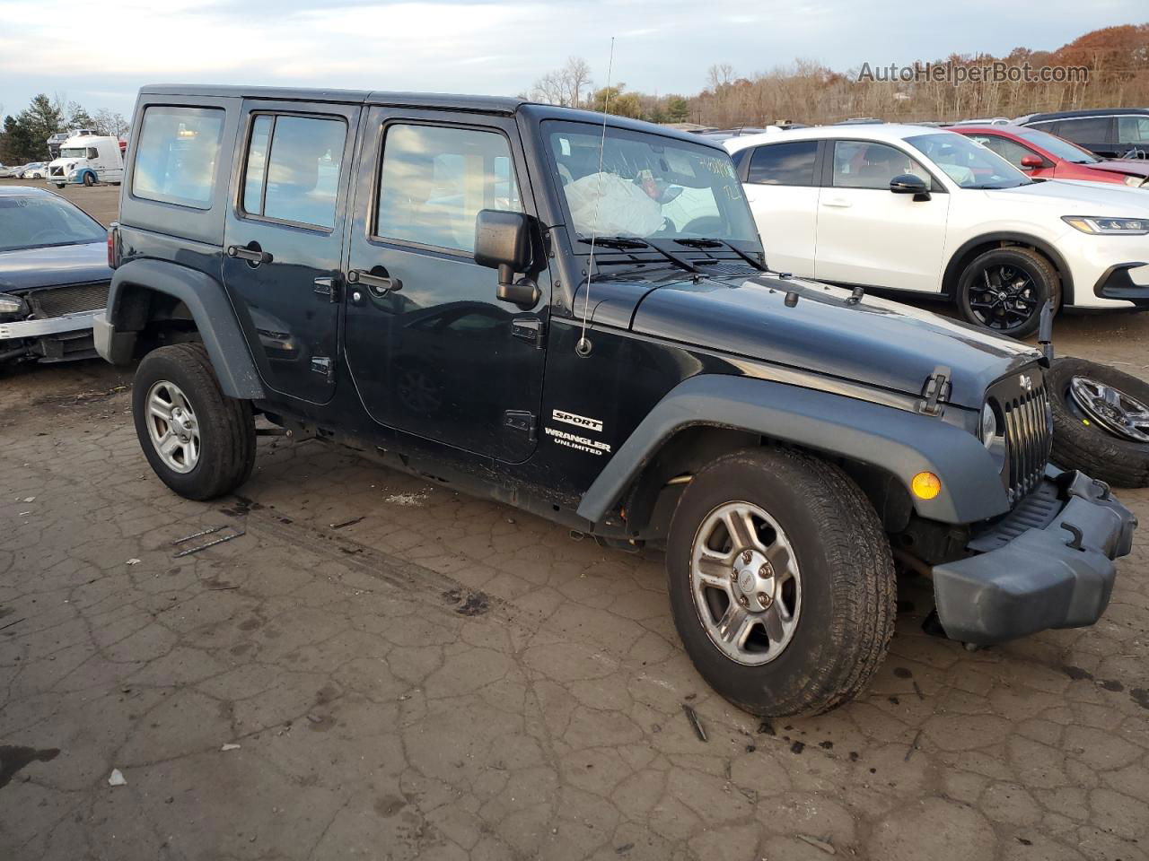 2017 Jeep Wrangler Unlimited Sport Black vin: 1C4BJWDG6HL593549