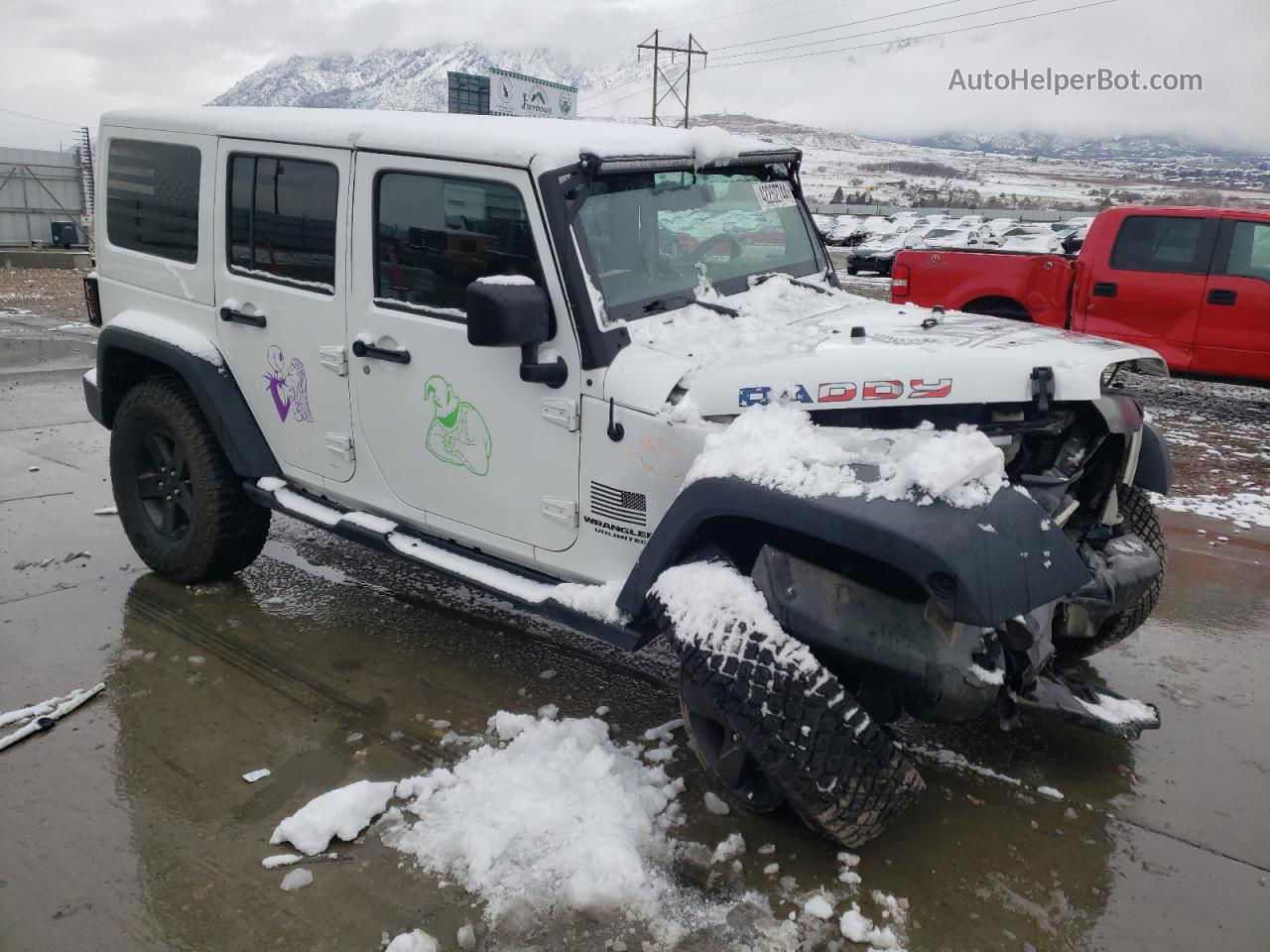 2017 Jeep Wrangler Unlimited Sport Белый vin: 1C4BJWDG6HL666340