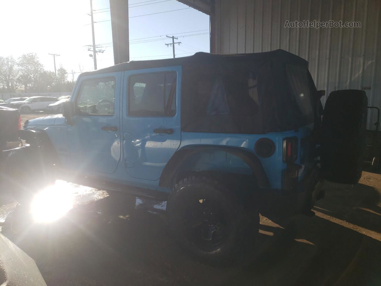 2017 Jeep Wrangler Unlimited Sport Blue vin: 1C4BJWDG6HL703967