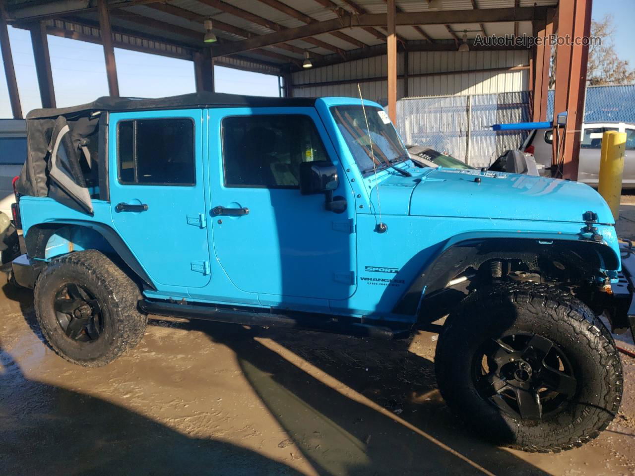 2017 Jeep Wrangler Unlimited Sport Blue vin: 1C4BJWDG6HL703967