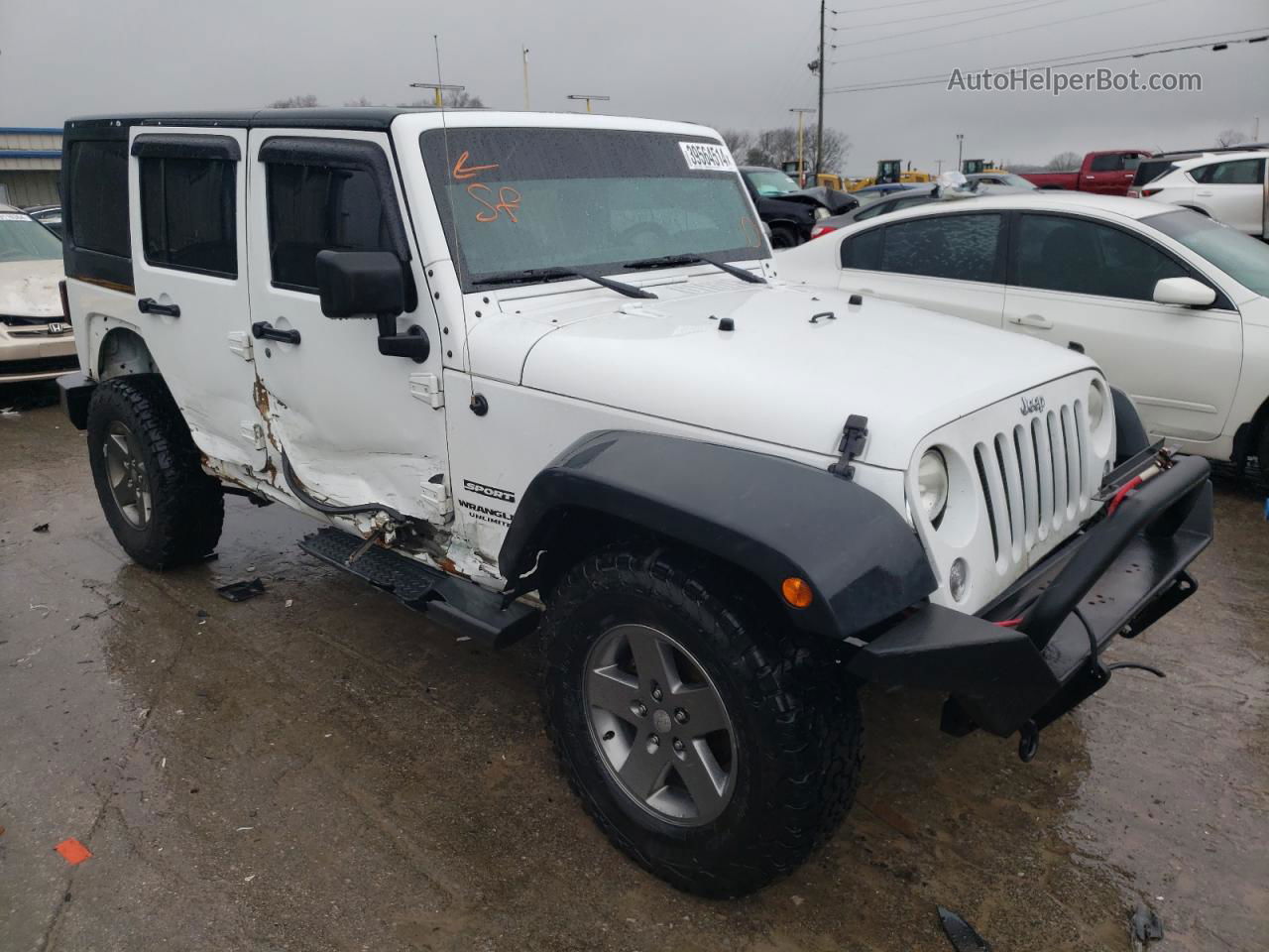 2014 Jeep Wrangler Unlimited Sport Белый vin: 1C4BJWDG7EL121680