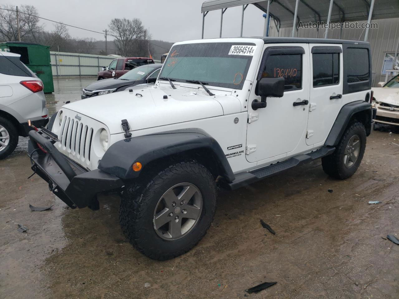 2014 Jeep Wrangler Unlimited Sport Белый vin: 1C4BJWDG7EL121680