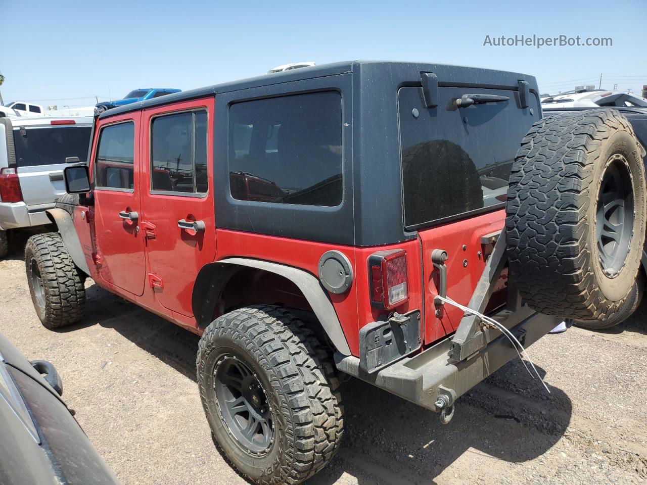 2014 Jeep Wrangler Unlimited Sport Red vin: 1C4BJWDG7EL269554