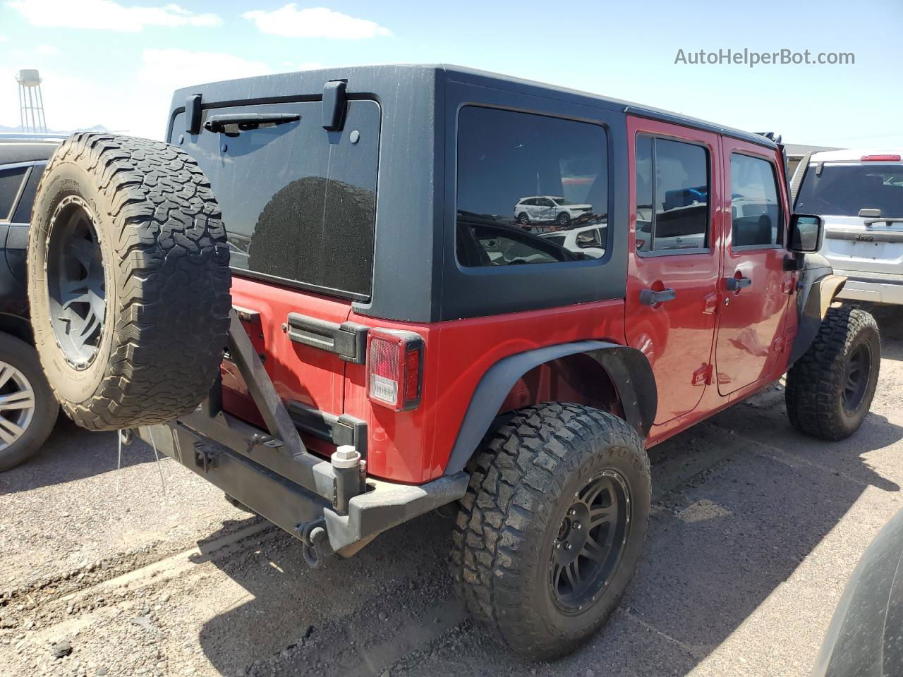 2014 Jeep Wrangler Unlimited Sport Красный vin: 1C4BJWDG7EL269554