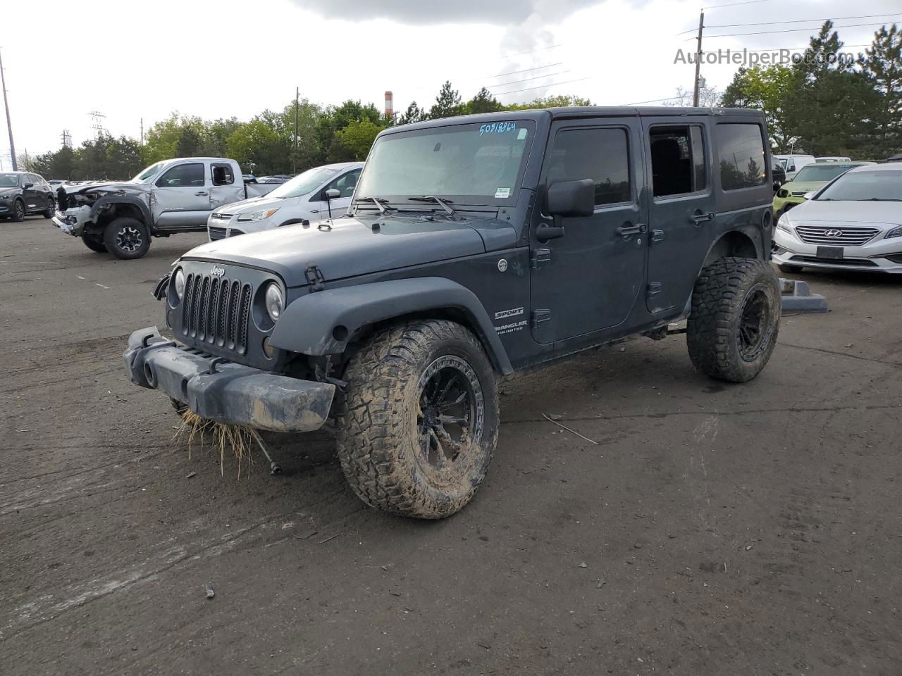 2017 Jeep Wrangler Unlimited Sport Silver vin: 1C4BJWDG7HL533960