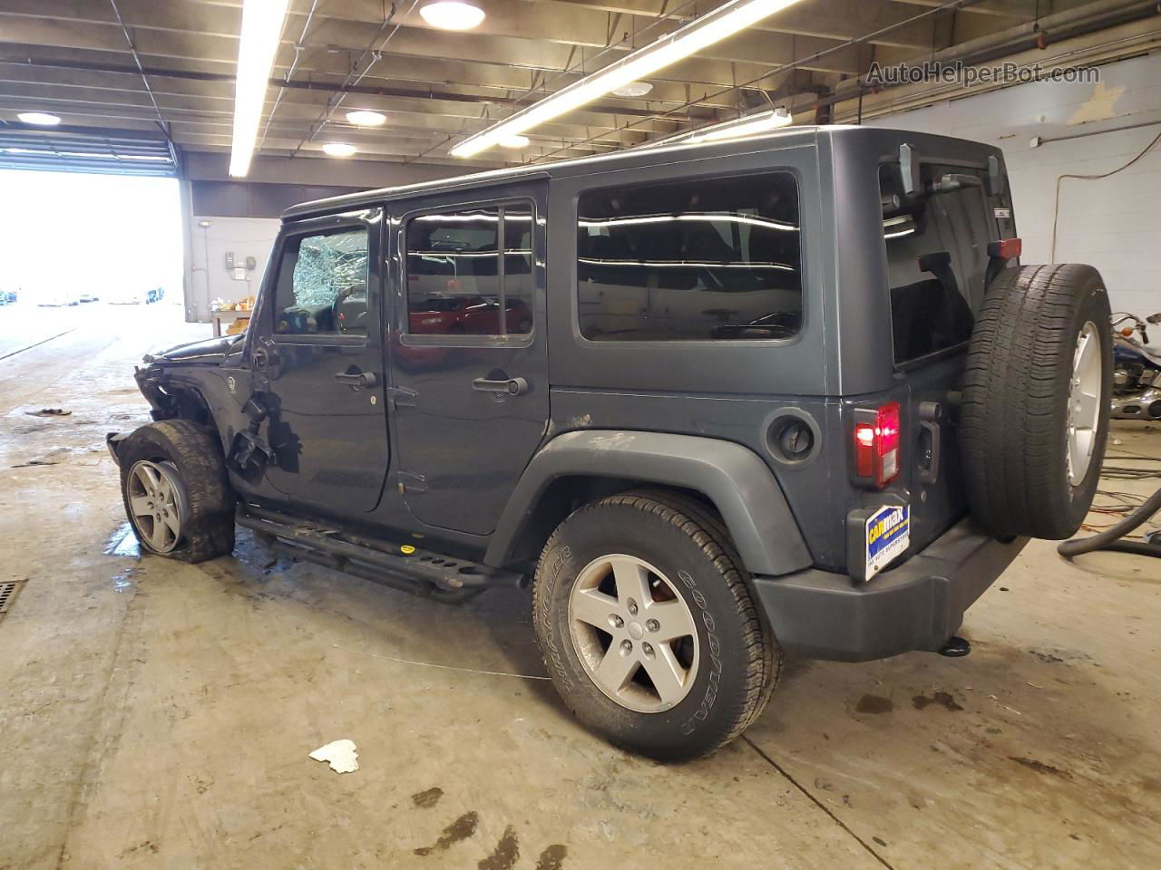 2017 Jeep Wrangler Unlimited Sport Gray vin: 1C4BJWDG7HL539287