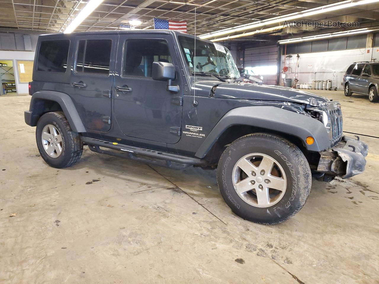 2017 Jeep Wrangler Unlimited Sport Gray vin: 1C4BJWDG7HL539287