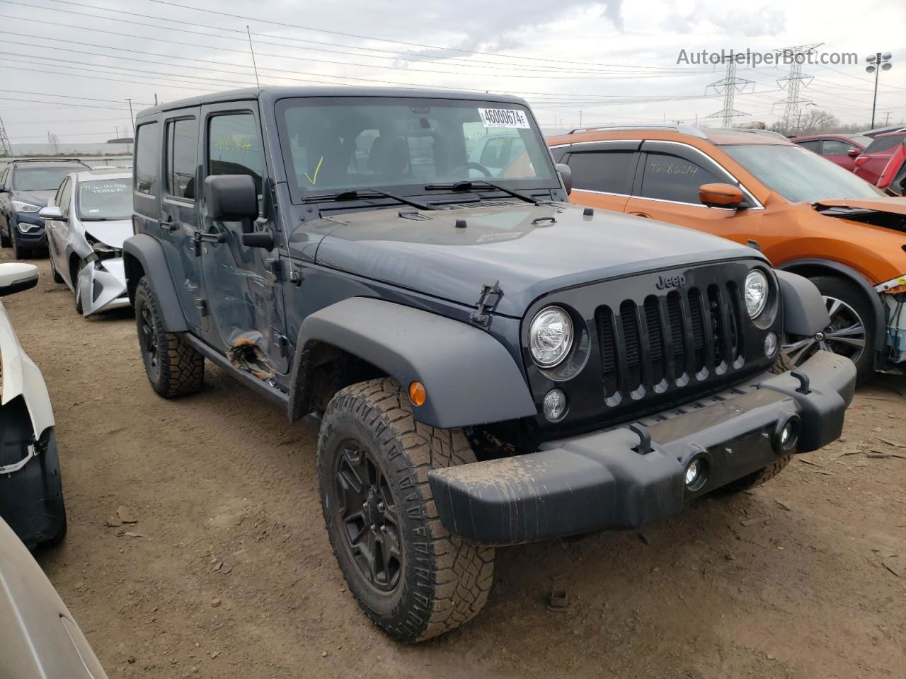 2017 Jeep Wrangler Unlimited Sport Gray vin: 1C4BJWDG7HL592023