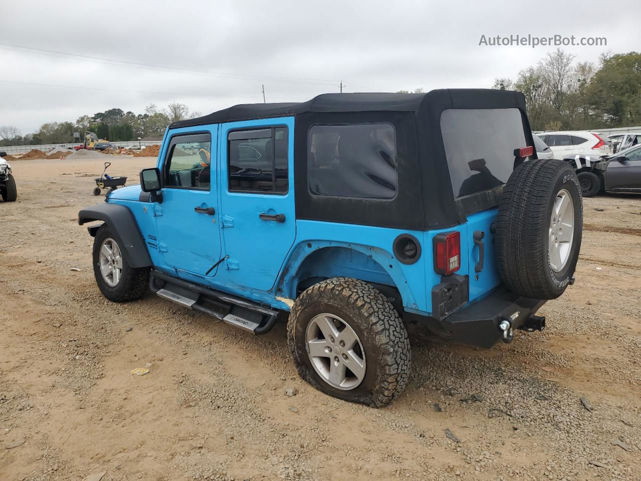 2017 Jeep Wrangler Unlimited Sport Blue vin: 1C4BJWDG7HL652947