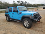 2017 Jeep Wrangler Unlimited Sport Blue vin: 1C4BJWDG7HL652947