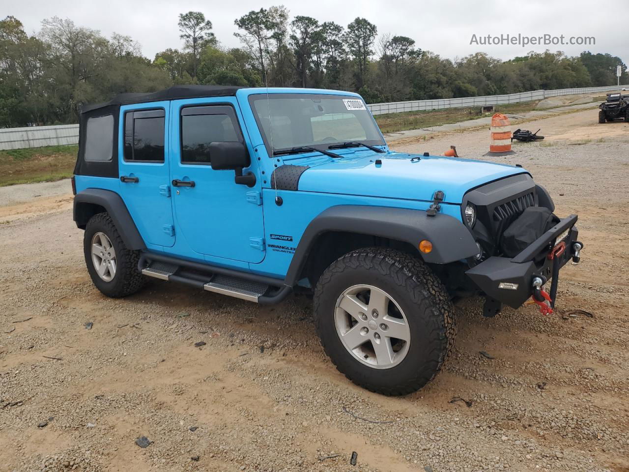 2017 Jeep Wrangler Unlimited Sport Blue vin: 1C4BJWDG7HL652947