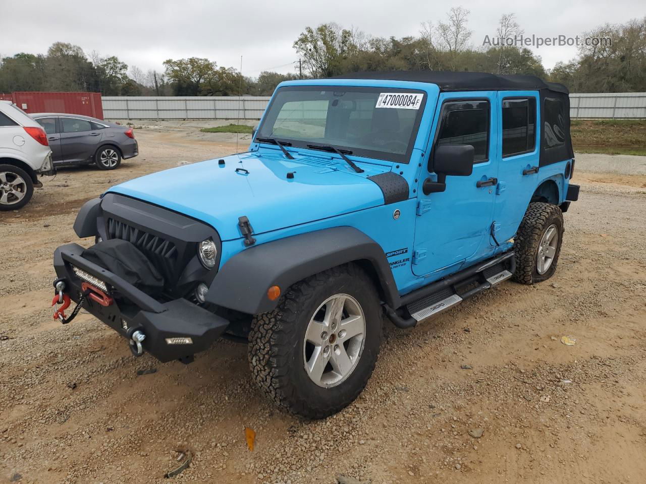 2017 Jeep Wrangler Unlimited Sport Blue vin: 1C4BJWDG7HL652947