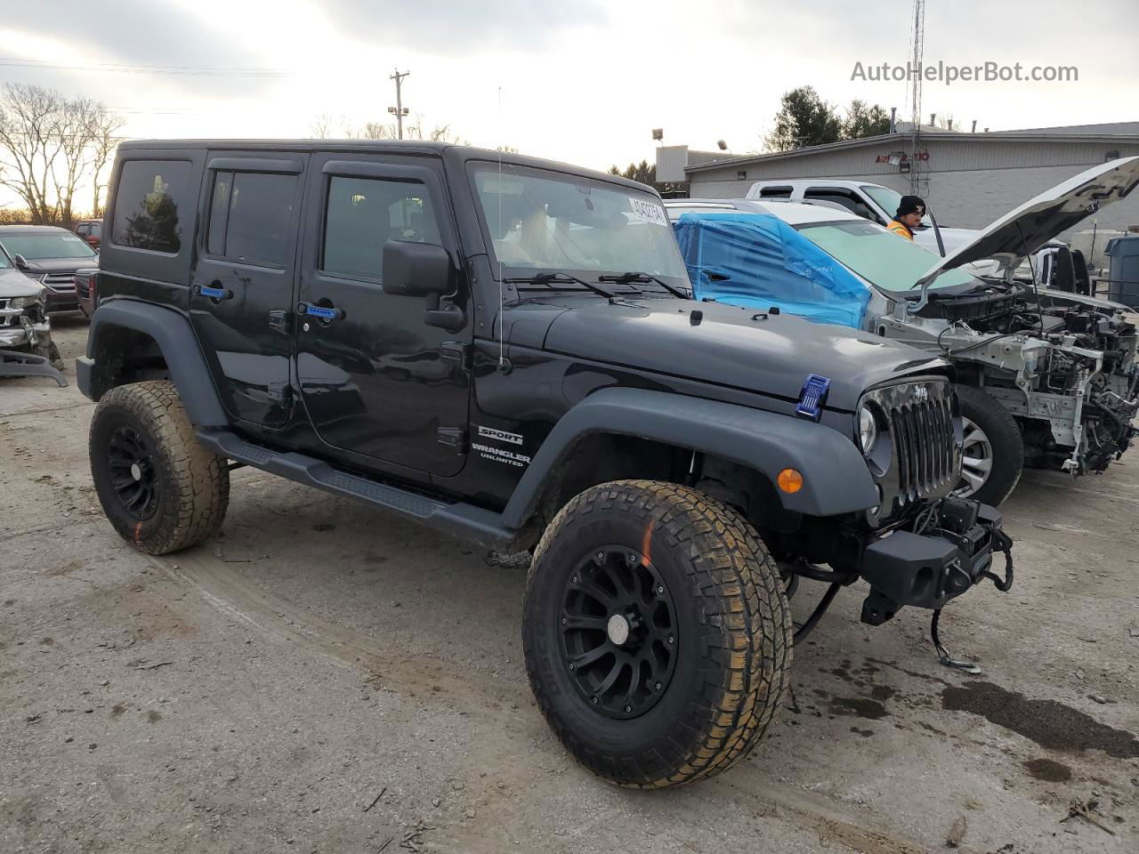 2017 Jeep Wrangler Unlimited Sport Black vin: 1C4BJWDG7HL748142