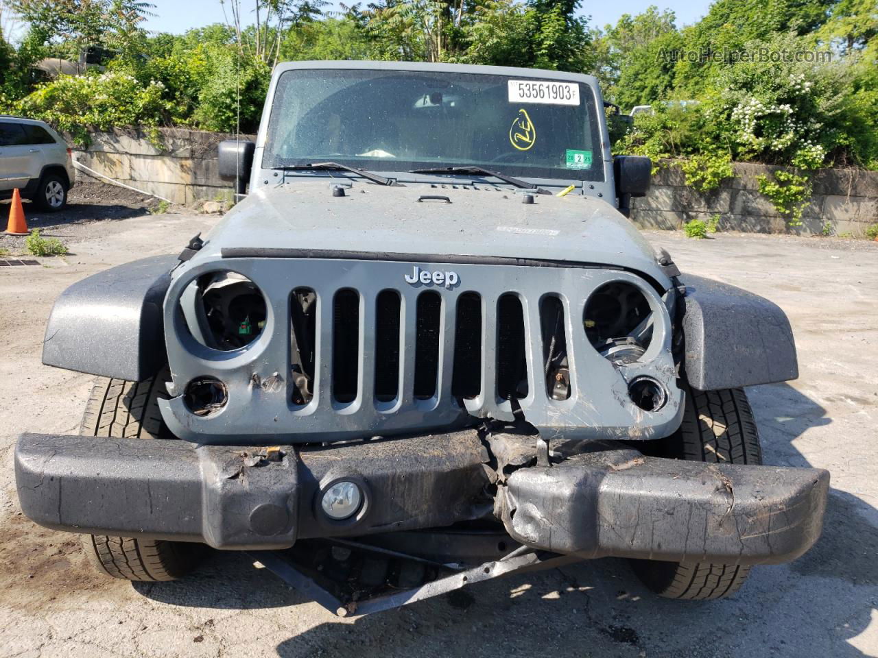 2014 Jeep Wrangler Unlimited Sport Gray vin: 1C4BJWDG8EL196422