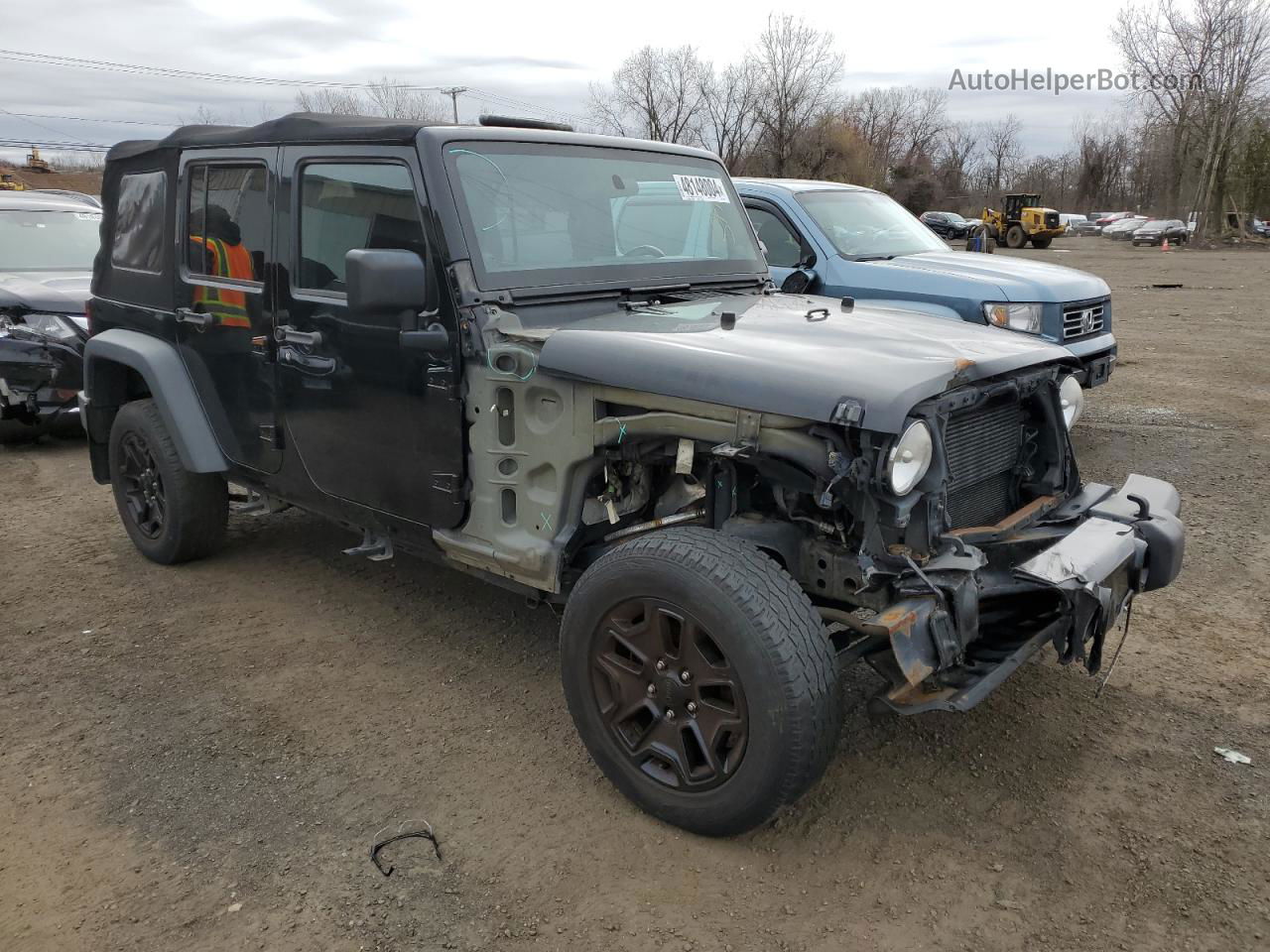 2014 Jeep Wrangler Unlimited Sport Black vin: 1C4BJWDG8EL223893