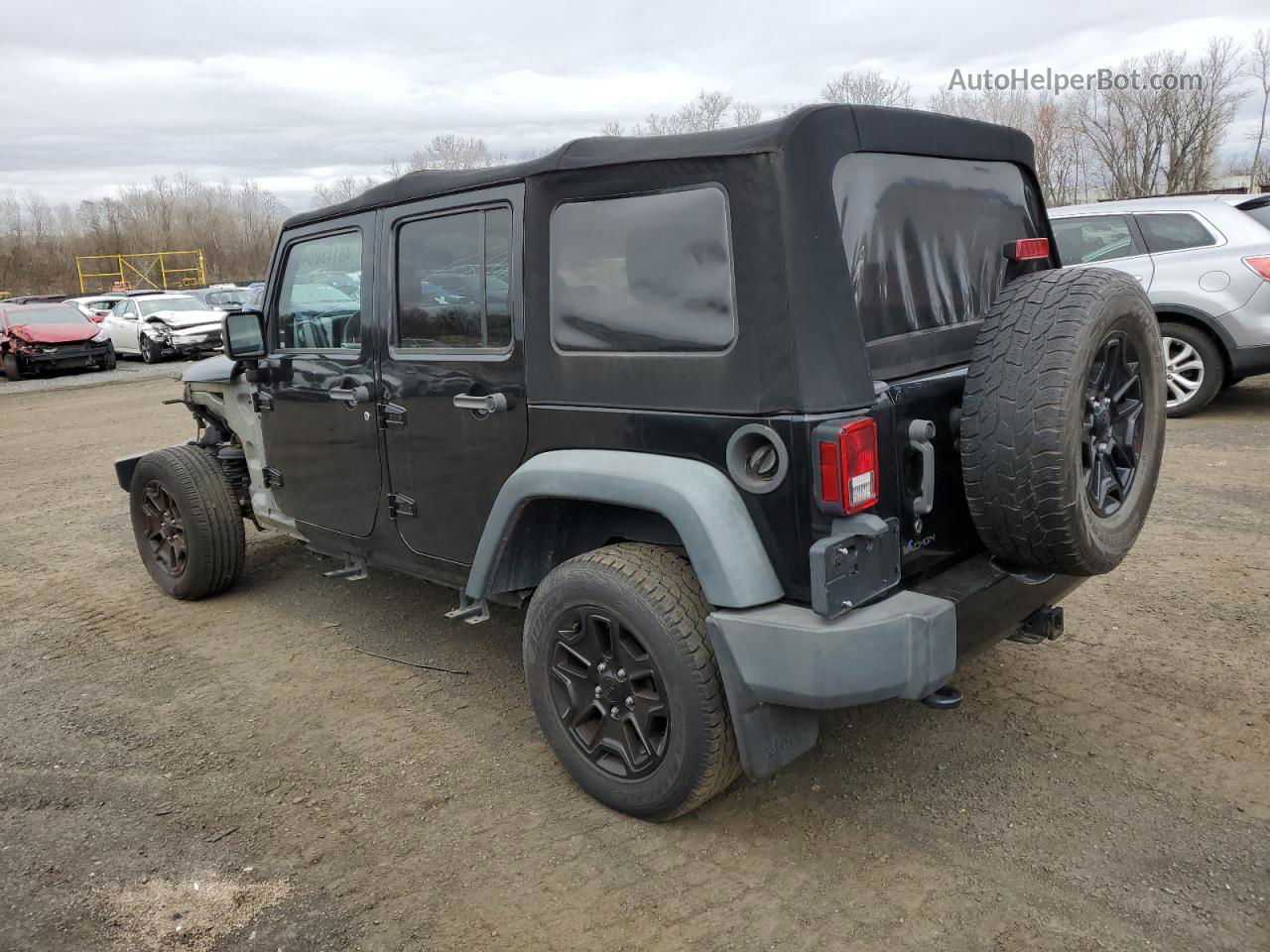 2014 Jeep Wrangler Unlimited Sport Black vin: 1C4BJWDG8EL223893