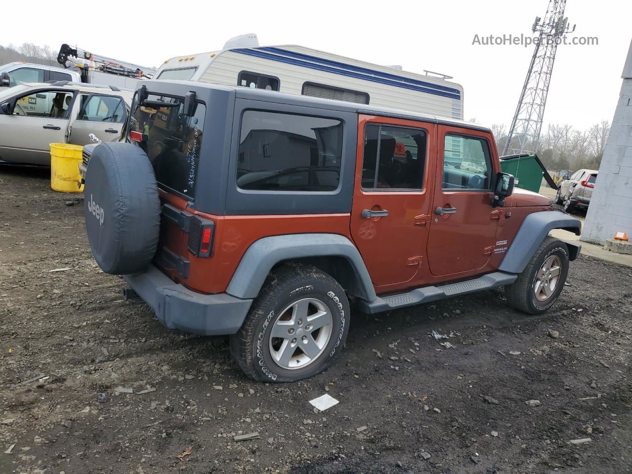 2014 Jeep Wrangler Unlimited Sport Orange vin: 1C4BJWDG8EL232576