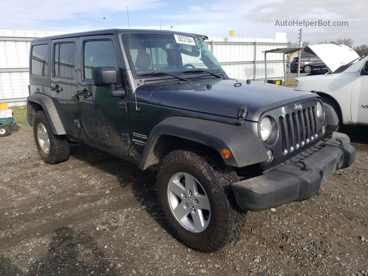 2017 Jeep Wrangler Unlimited Sport Gray vin: 1C4BJWDG8HL647269