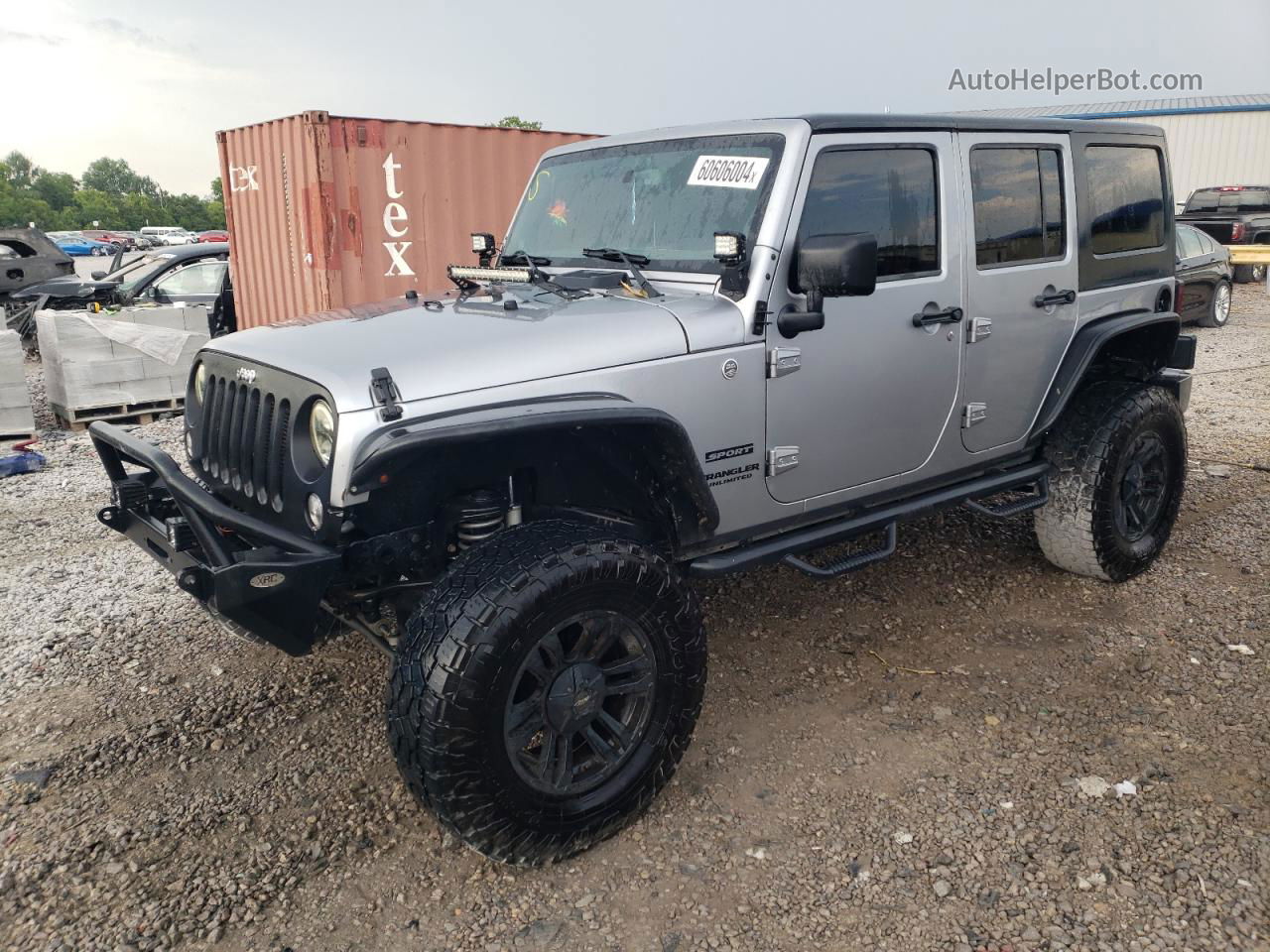 2014 Jeep Wrangler Unlimited Sport Gray vin: 1C4BJWDG9EL126900