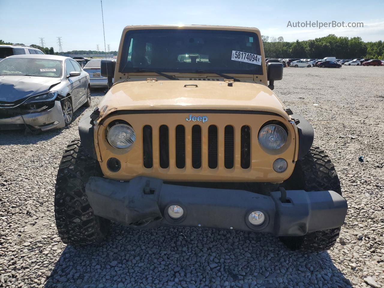 2014 Jeep Wrangler Unlimited Sport Tan vin: 1C4BJWDG9EL236684