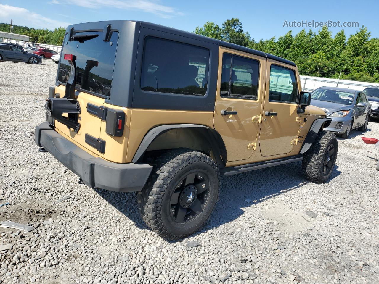 2014 Jeep Wrangler Unlimited Sport Tan vin: 1C4BJWDG9EL236684