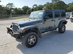 2014 Jeep Wrangler Unlimited Sport Blue vin: 1C4BJWDG9EL283262