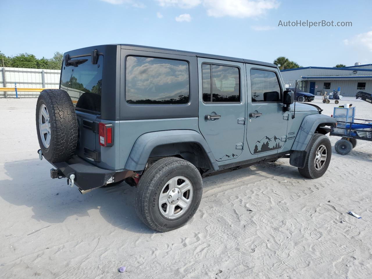 2014 Jeep Wrangler Unlimited Sport Blue vin: 1C4BJWDG9EL283262