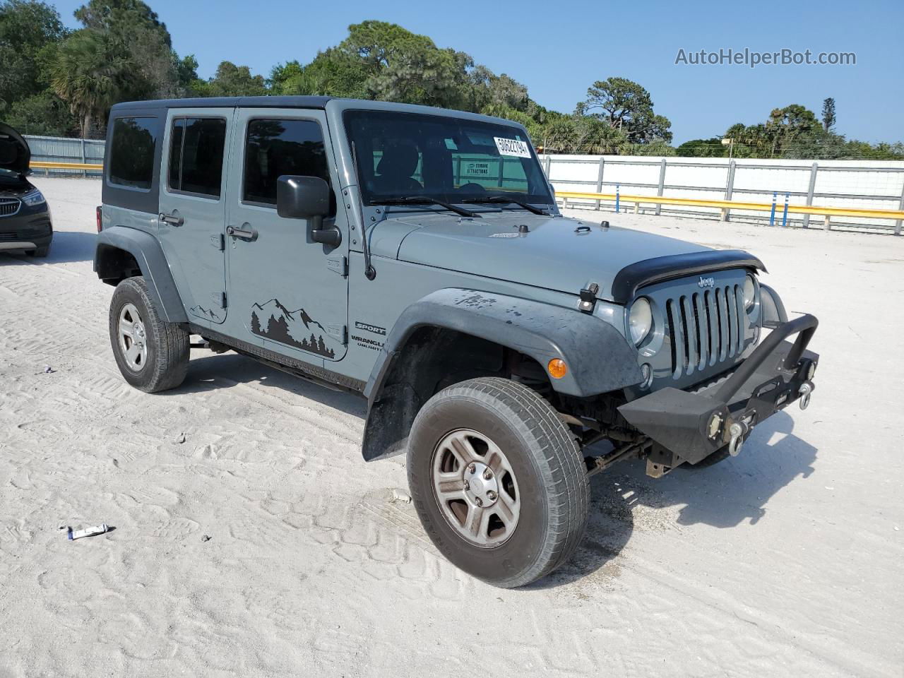 2014 Jeep Wrangler Unlimited Sport Синий vin: 1C4BJWDG9EL283262