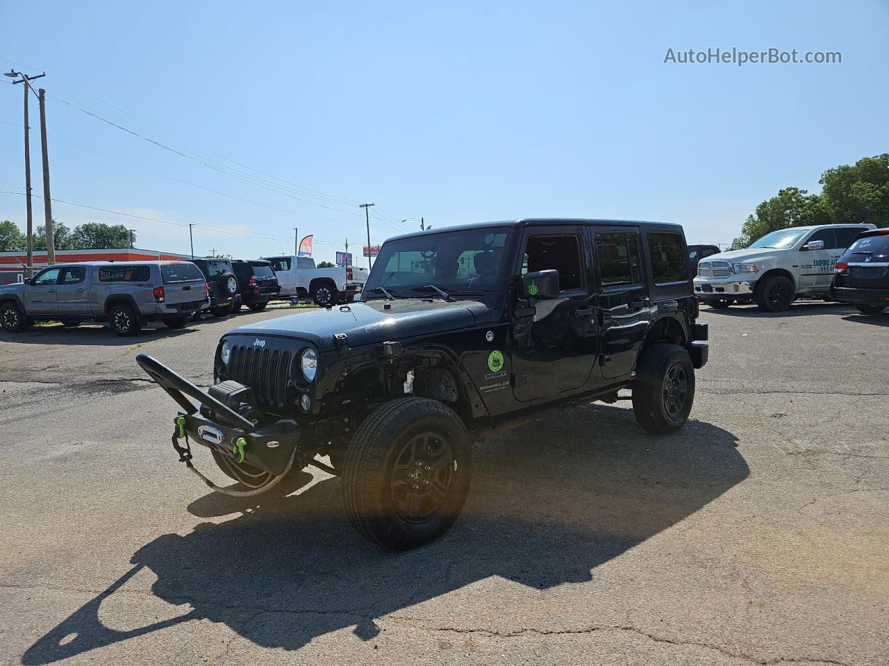 2017 Jeep Wrangler Unlimited Sport Black vin: 1C4BJWDG9HL505657