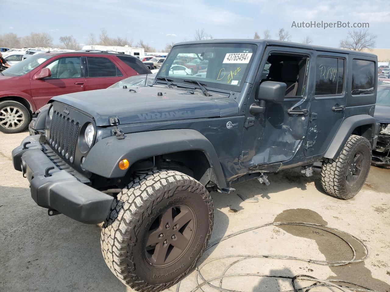 2017 Jeep Wrangler Unlimited Sport Gray vin: 1C4BJWDG9HL607900