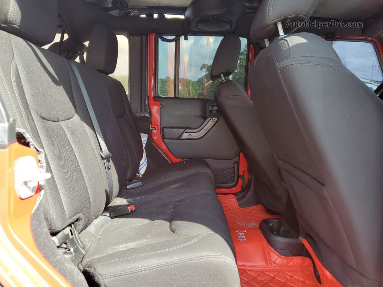 2014 Jeep Wrangler Unlimited Sport Red vin: 1C4BJWDGXEL207792