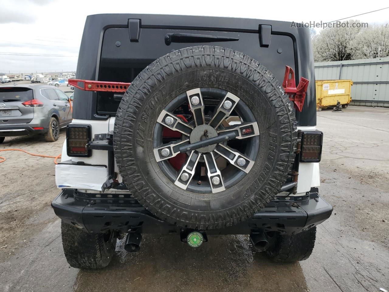 2014 Jeep Wrangler Unlimited Sport White vin: 1C4BJWDGXEL217903