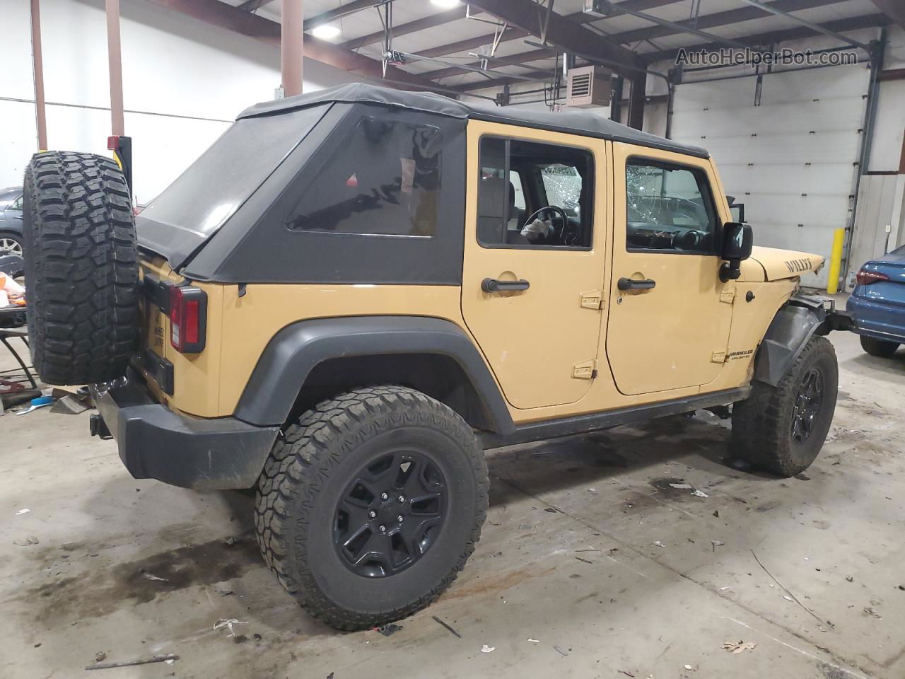 2014 Jeep Wrangler Unlimited Sport Beige vin: 1C4BJWDGXEL236712