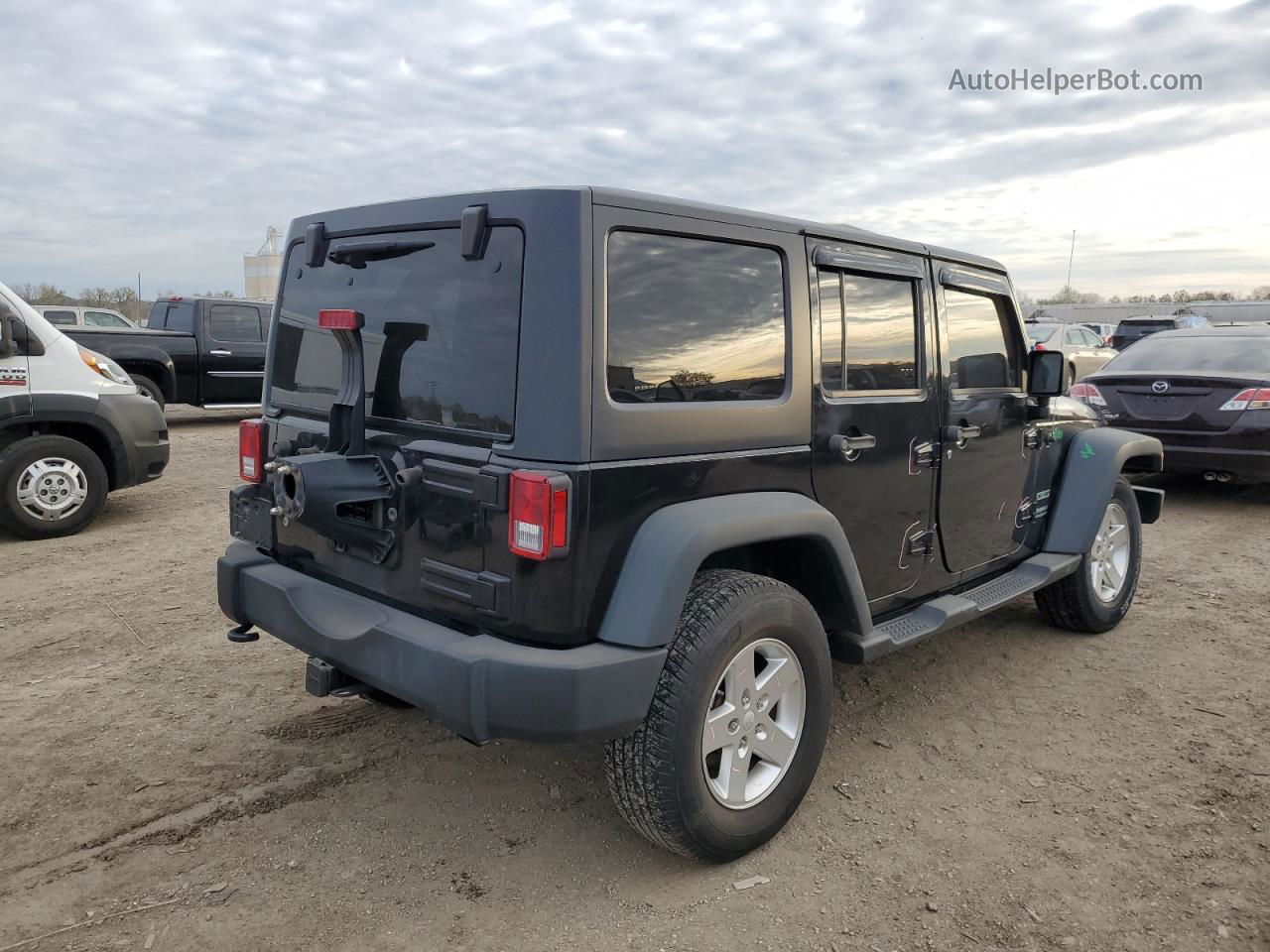 2014 Jeep Wrangler Unlimited Sport Black vin: 1C4BJWDGXEL313885