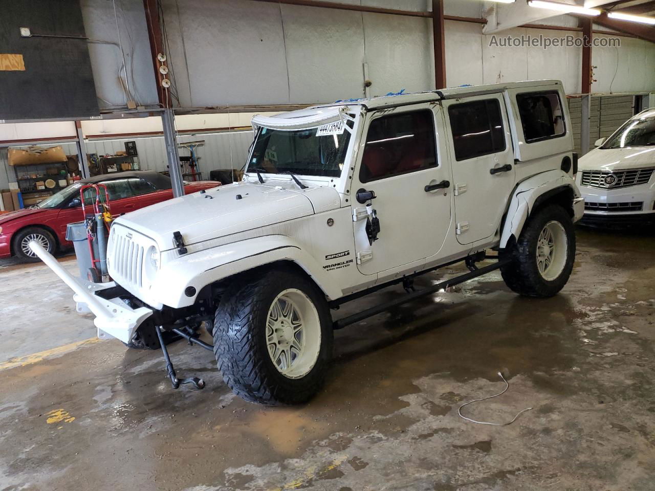 2017 Jeep Wrangler Unlimited Sport White vin: 1C4BJWDGXHL605007