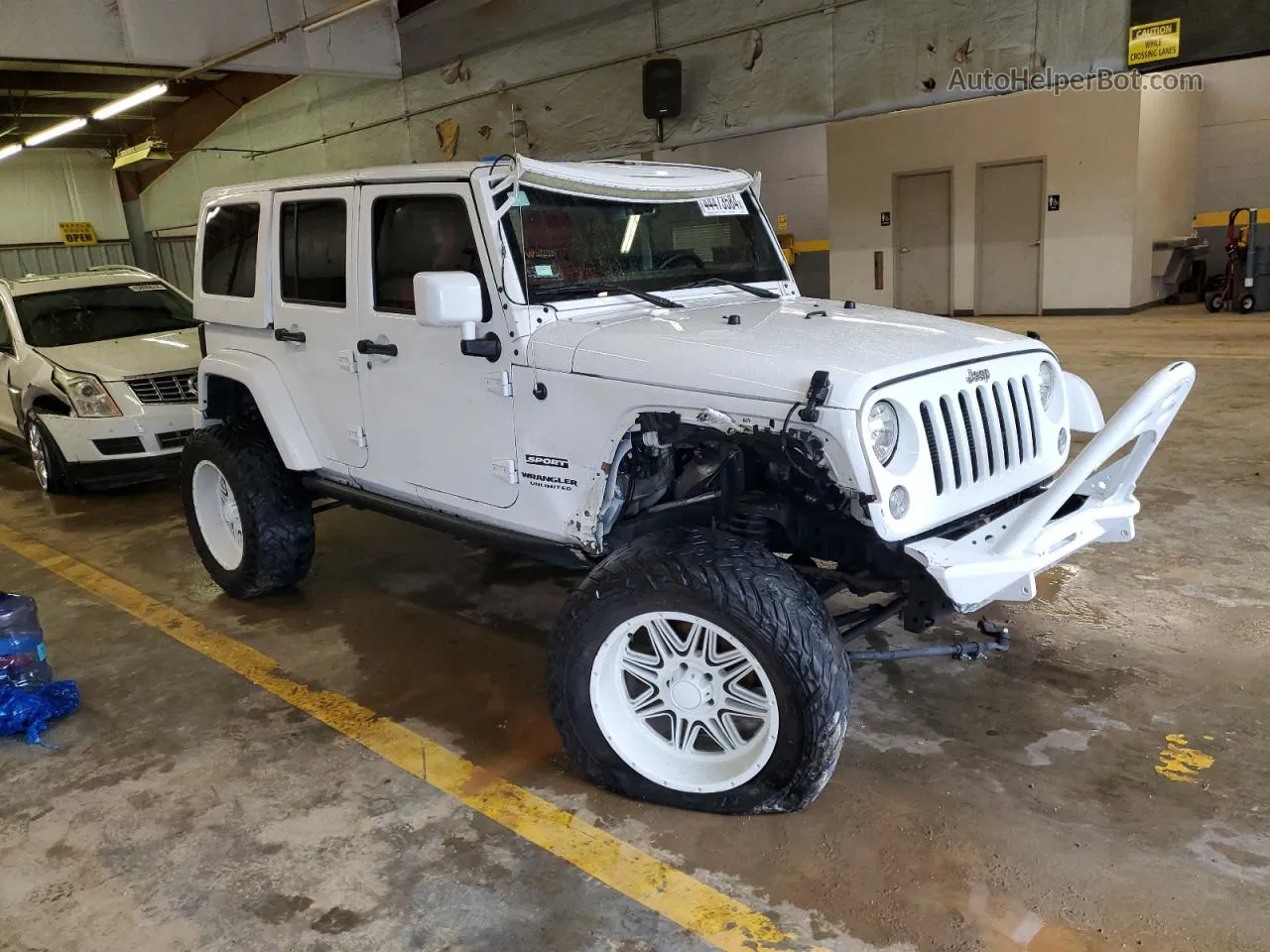 2017 Jeep Wrangler Unlimited Sport White vin: 1C4BJWDGXHL605007