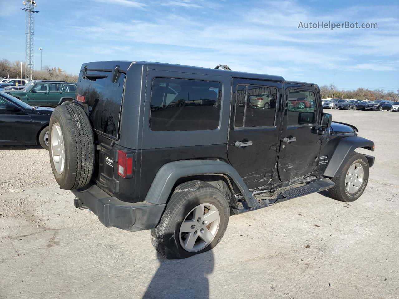 2017 Jeep Wrangler Unlimited Sport Черный vin: 1C4BJWDGXHL663618