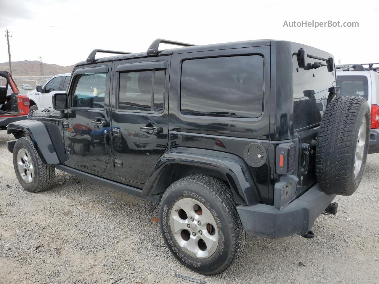 2014 Jeep Wrangler Unlimited Sahara Черный vin: 1C4BJWEG0EL145074