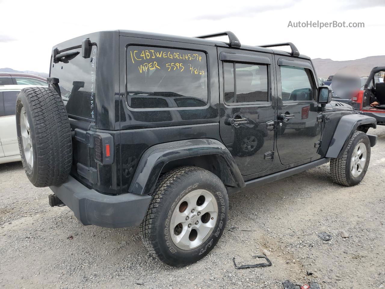 2014 Jeep Wrangler Unlimited Sahara Черный vin: 1C4BJWEG0EL145074