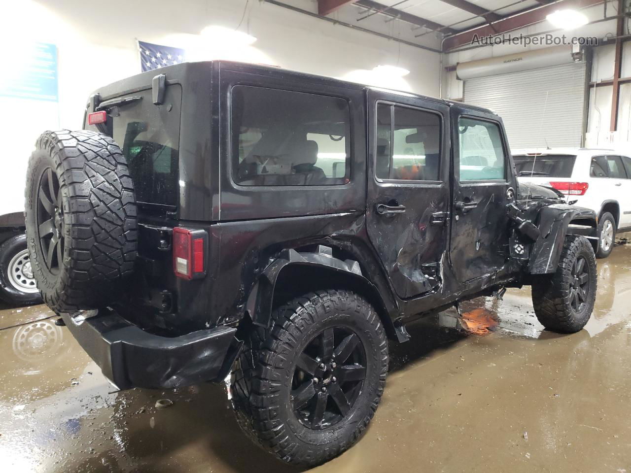 2014 Jeep Wrangler Unlimited Sahara Black vin: 1C4BJWEG0EL282113